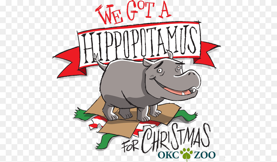 Jennings Was The Go To Illustrator For The Oklahoma Christmas Hippopotamus, Animal, Elephant, Mammal, Wildlife Free Png Download