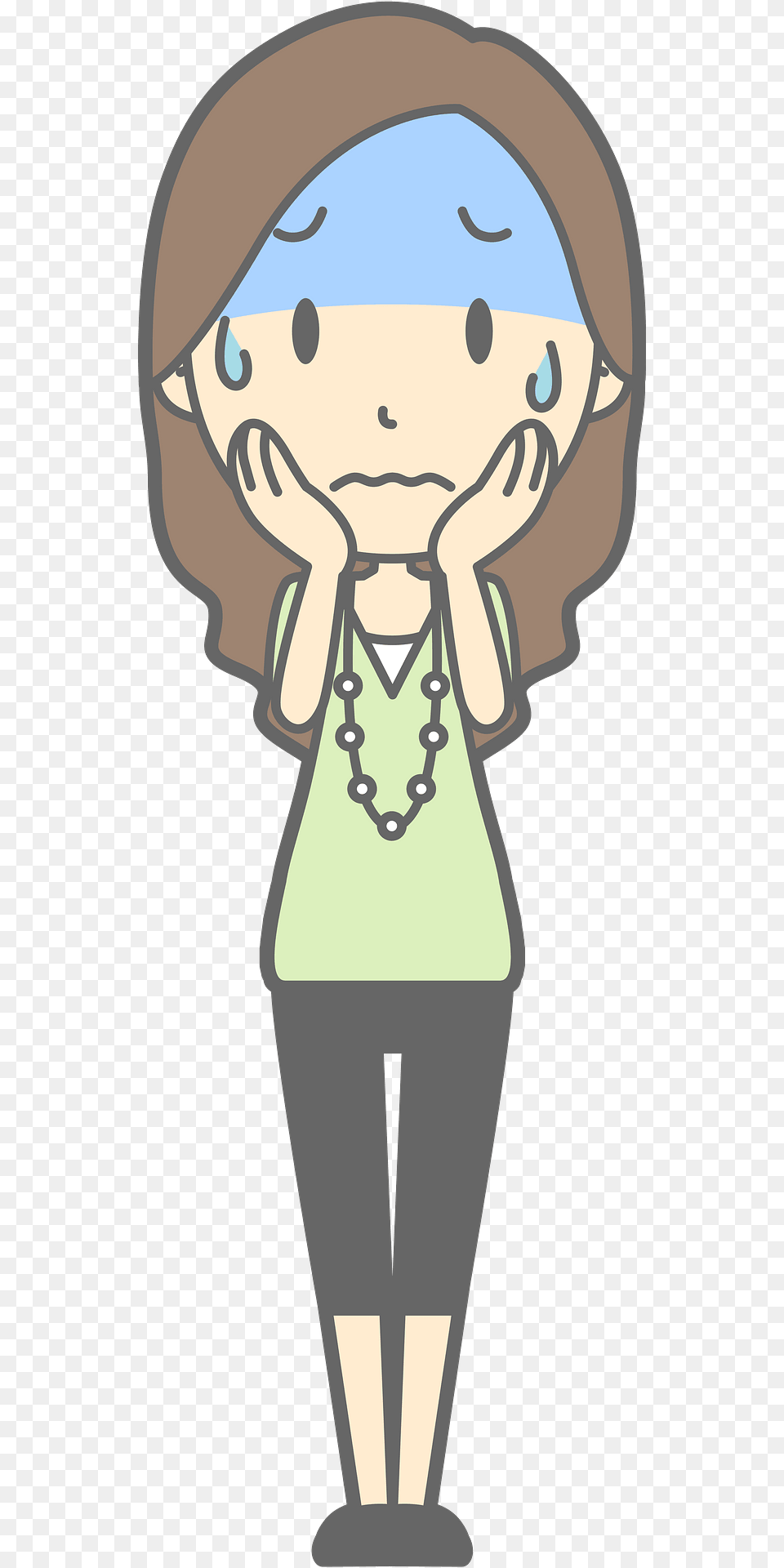 Jenny Troubled Woman Clipart, Ice Cream, Cream, Dessert, Food Png Image