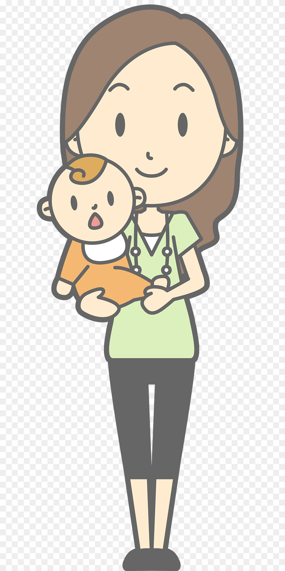 Jenny Woman Is Holding A Baby Clipart, Face, Person, Head, Ice Cream Free Png Download