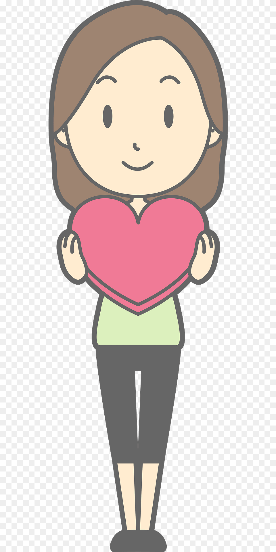 Jenny Woman Is Holding A Red Heart Clipart, Face, Head, Person Free Png