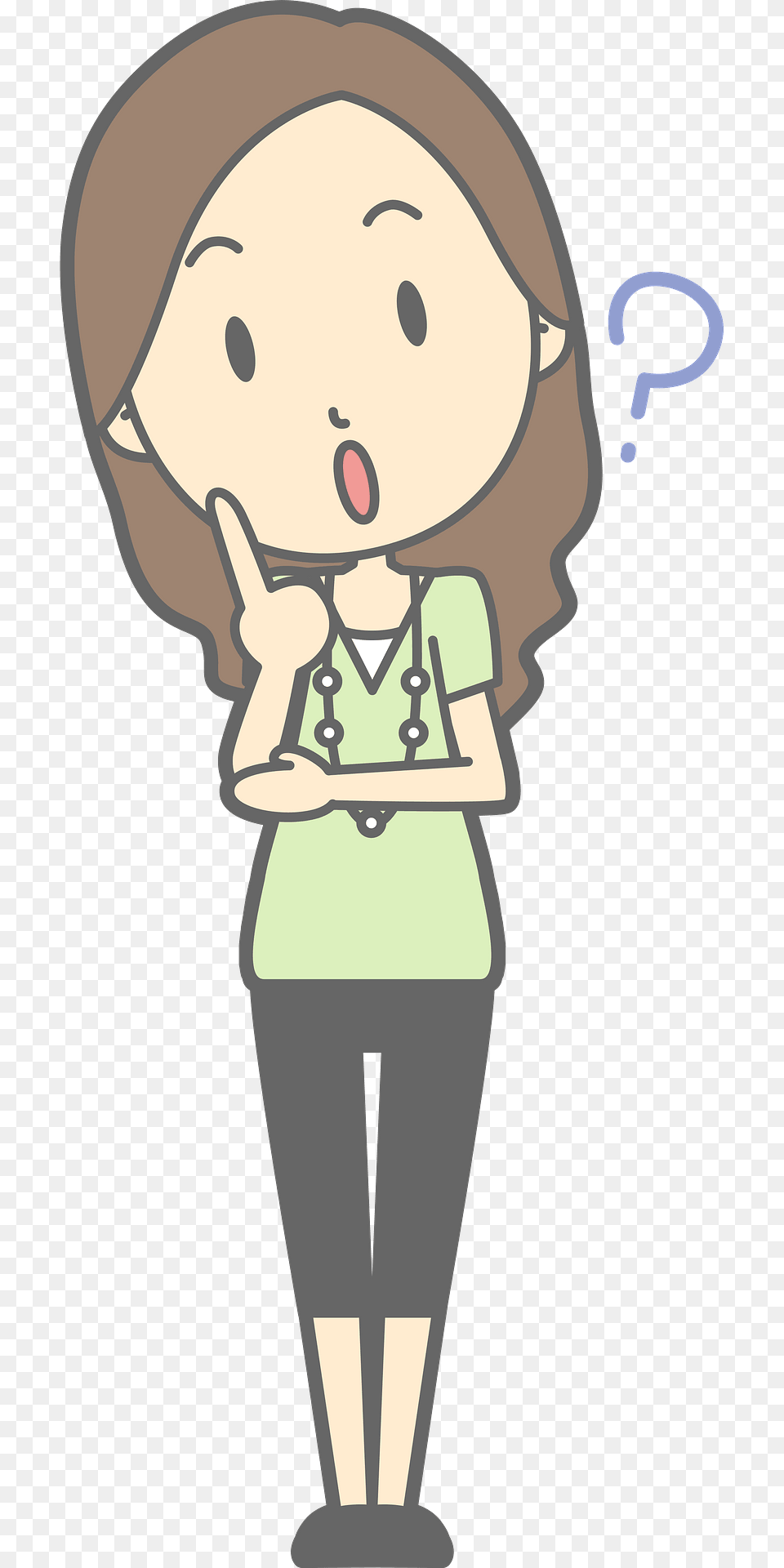 Jenny Woman Is Questioning Clipart, Cream, Dessert, Food, Ice Cream Png Image