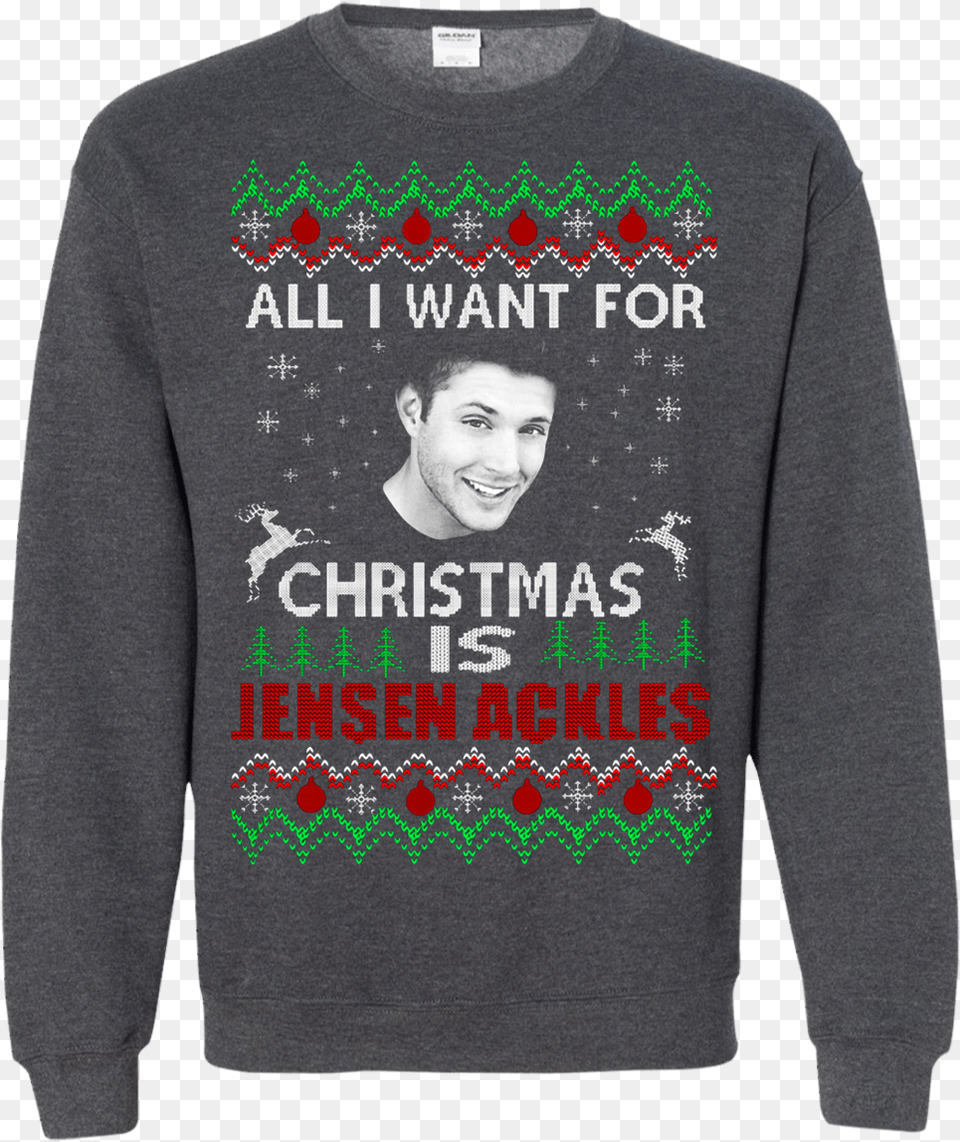 Jensen Ackles Supernatural Christmas Day, Sweatshirt, Clothing, Sweater, Knitwear Free Png Download