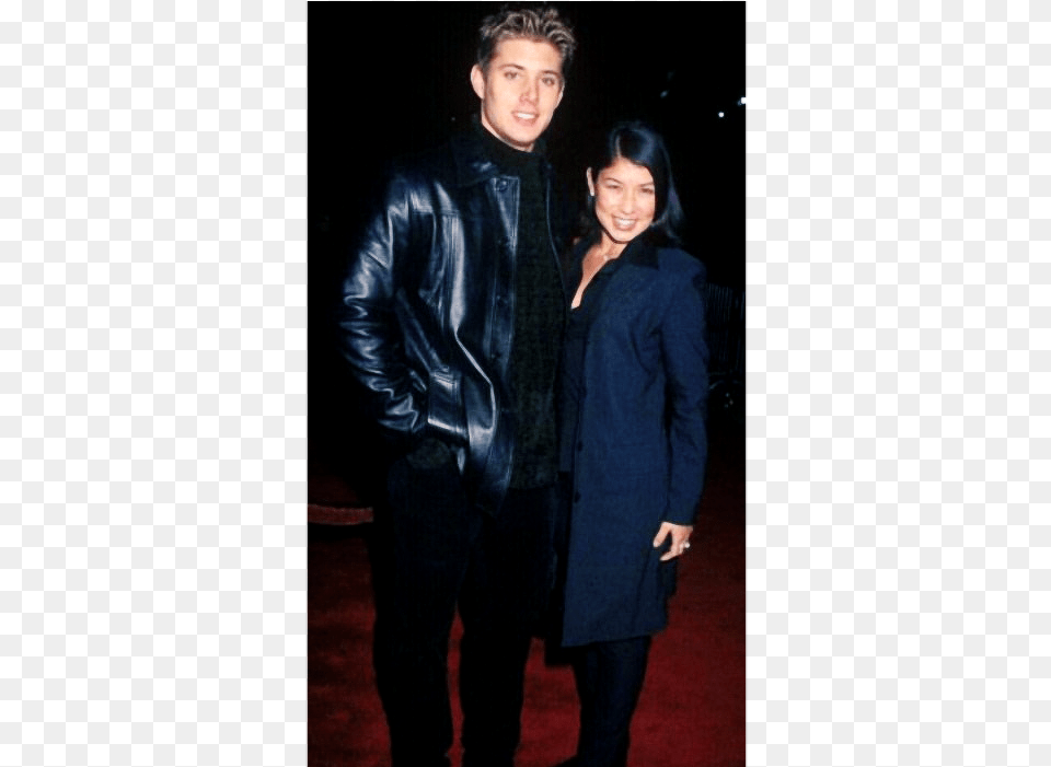 Jensnedit Jensen Ackles Public Appearances 1999 Octobersky99 Leather Jacket, Clothing, Coat, Fashion, Person Png Image