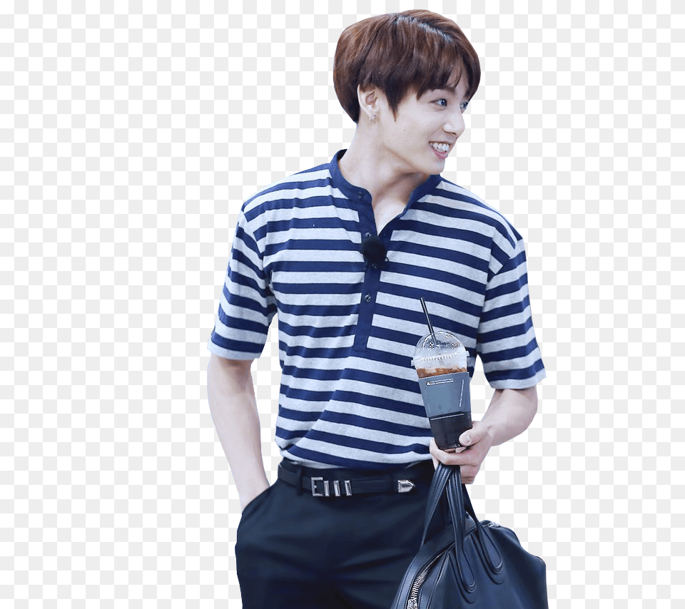 Jeon Jungkook Relationship Tzuyu And Jungkook, Shirt, Clothing, Sleeve, Cup Free Png