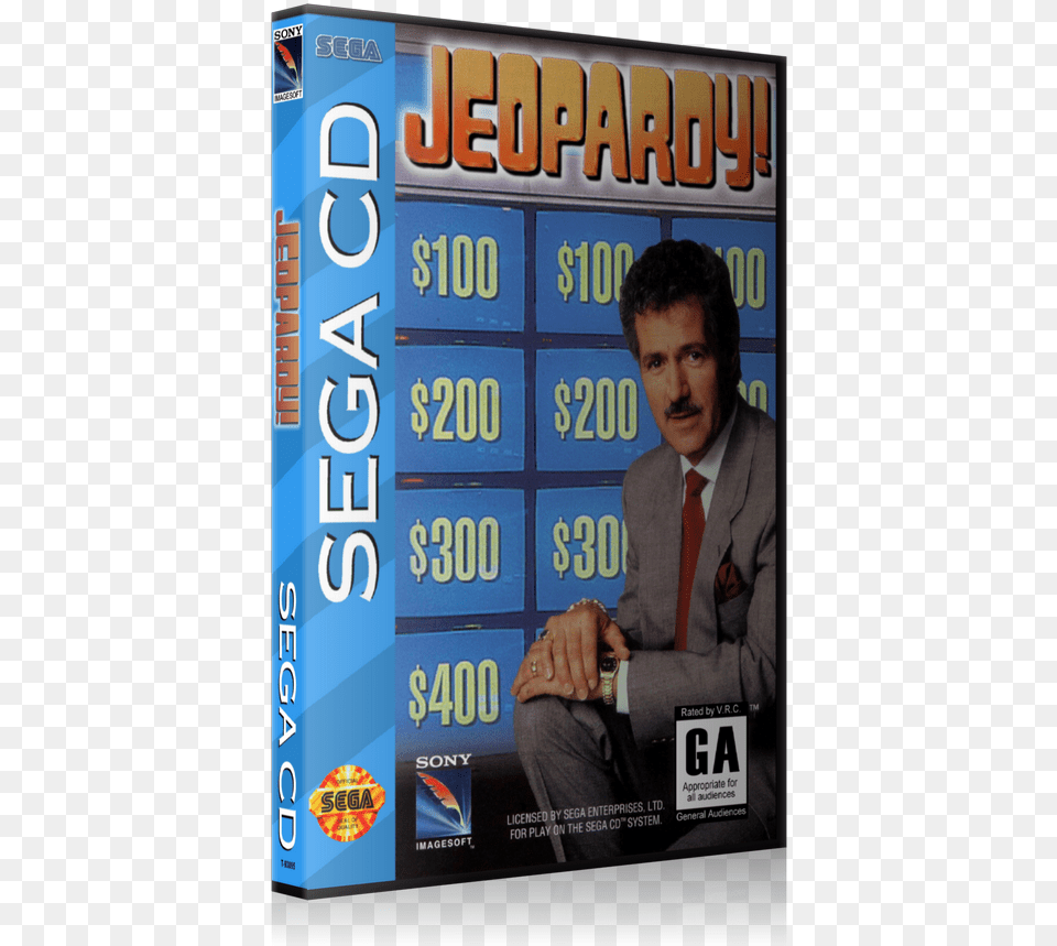 Jeopardy Replacement Retro Gaming Case Sega Cd, Adult, Person, Man, Male Free Transparent Png