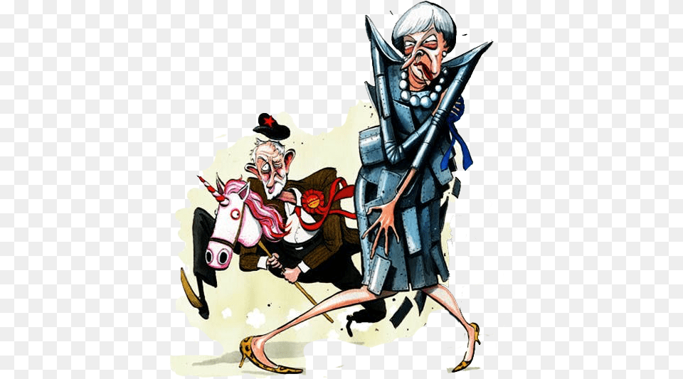 Jeremy Corbyn Theresa May Cartoon, Publication, Book, Comics, Person Free Png