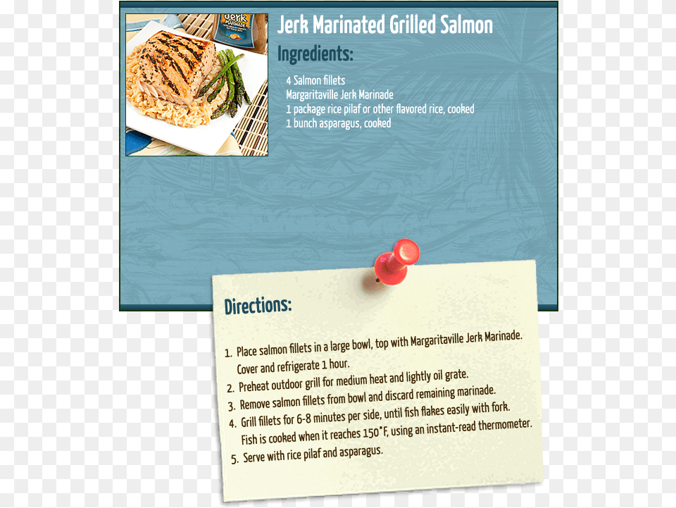 Jerk Marinated Grilled Salmon Food, Advertisement, Poster Free Png
