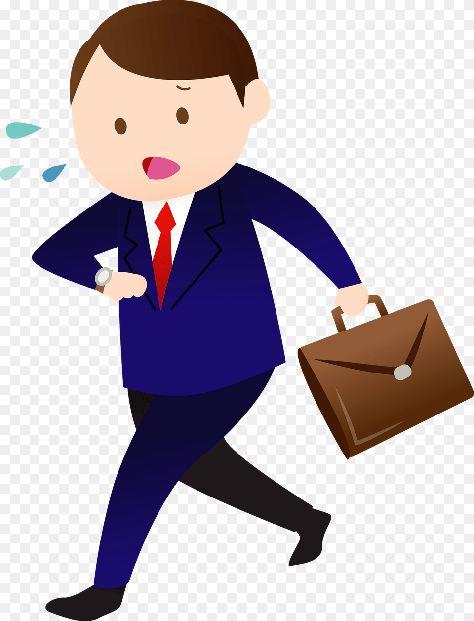 Jerry Businessman Is In A Hurry Clipart, Bag, Accessories, Baby, Person Free Png Download