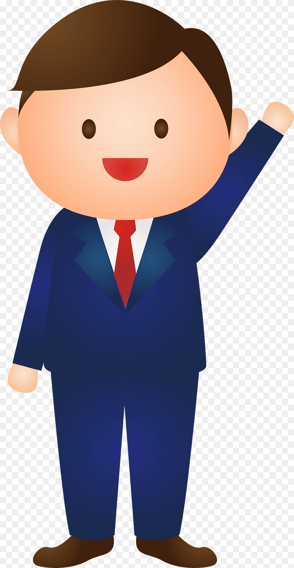 Jerry Businessman Is Raising His Hand Clipart, Clothing, Formal Wear, Suit, Baby Free Transparent Png