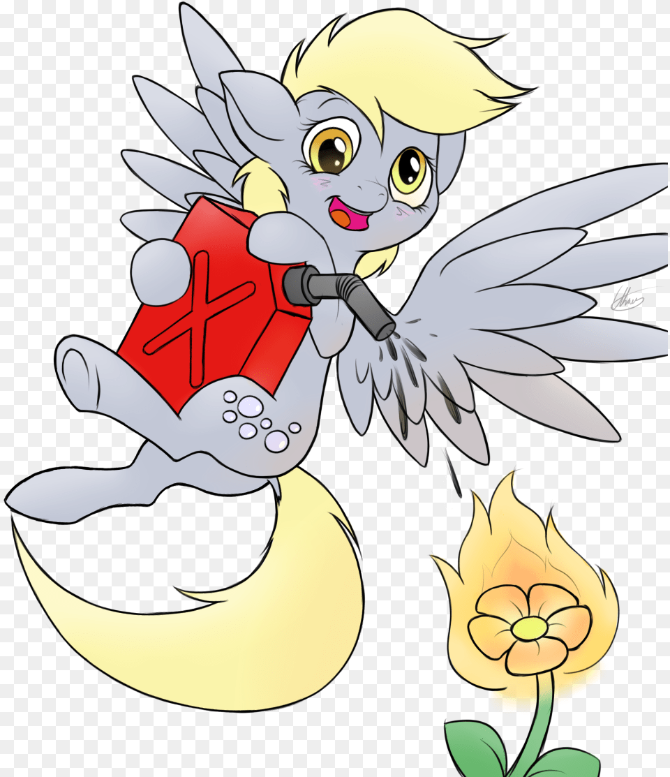 Jerry Ethaes Derpy Hooves Fire Flower Gasoline Cartoon, Book, Comics, Publication Free Transparent Png