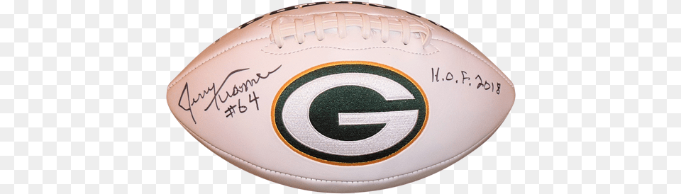 Jerry Kramer Autographed Green Bay Packers Logo Football W Hof 18 Jsa Green Bay Packers, Ball, Rugby, Rugby Ball, Sport Free Png Download