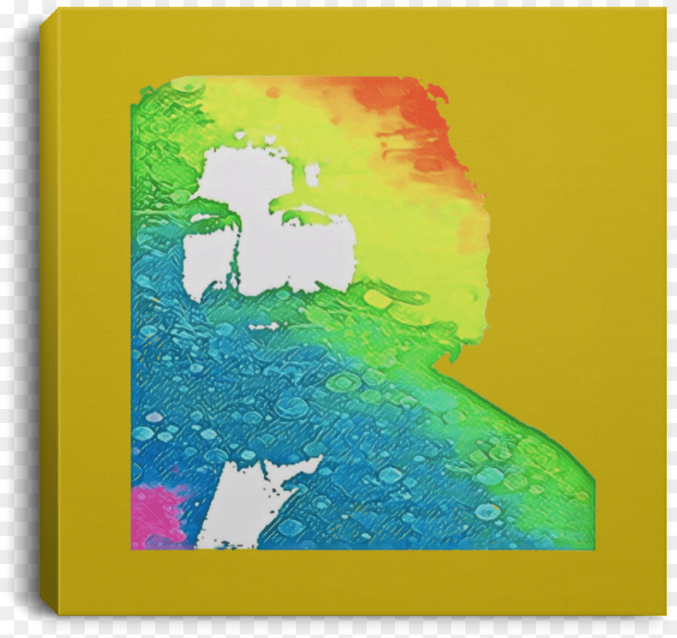 Jerry Rainbow Square Square Canvas Painting, Art, Modern Art, Person Free Png Download