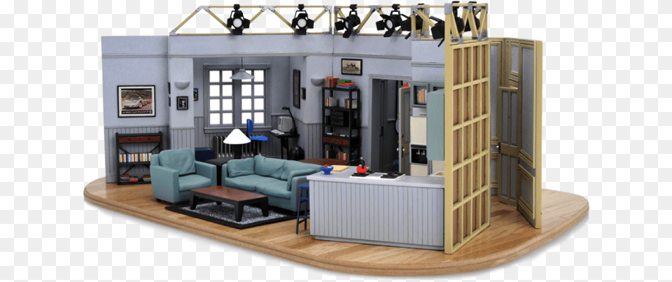Jerry Seinfeld Apartment Model, Architecture, Building, Couch, Furniture Png Image