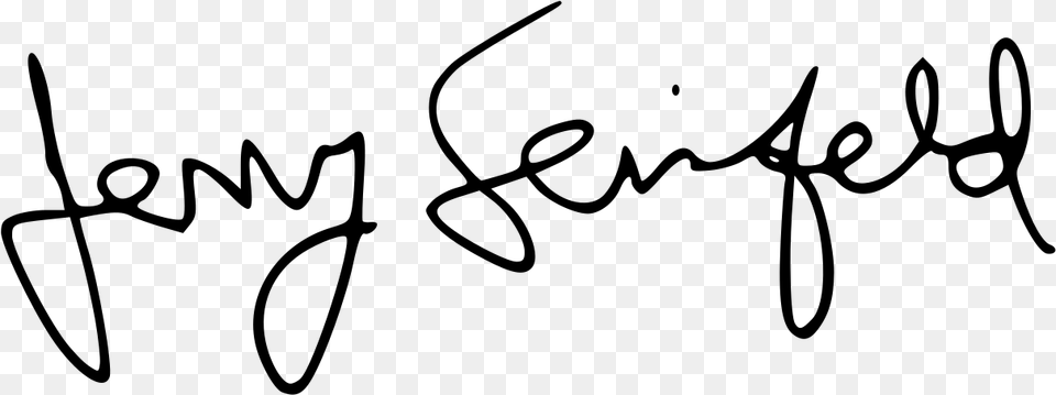 Jerry Seinfeld Signature, Gray Free Png Download