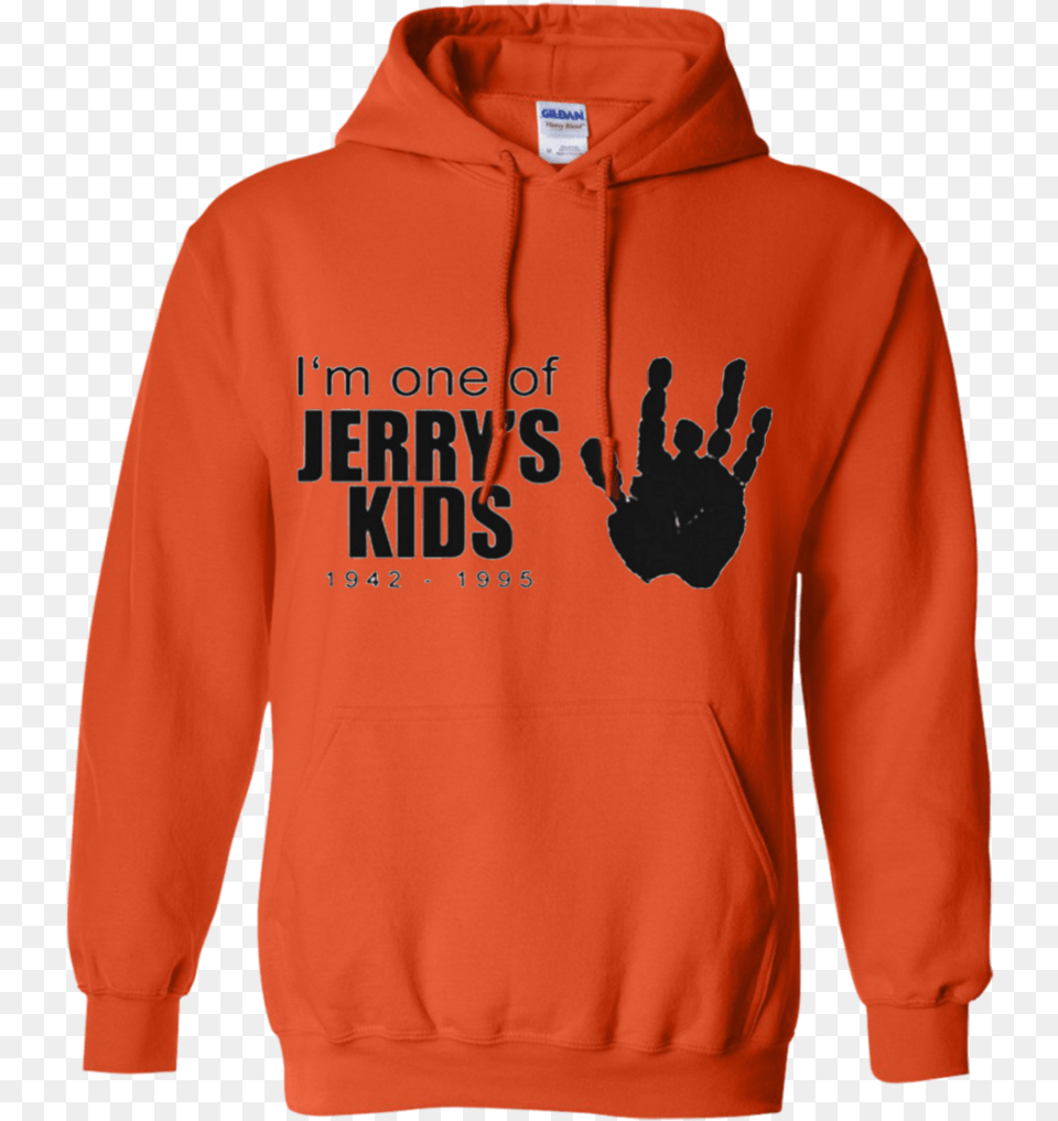 Jerrys Kids Handprint Pullover Hoodie Black And Orange Hoodie Revenge, Clothing, Knitwear, Sweater, Sweatshirt Png