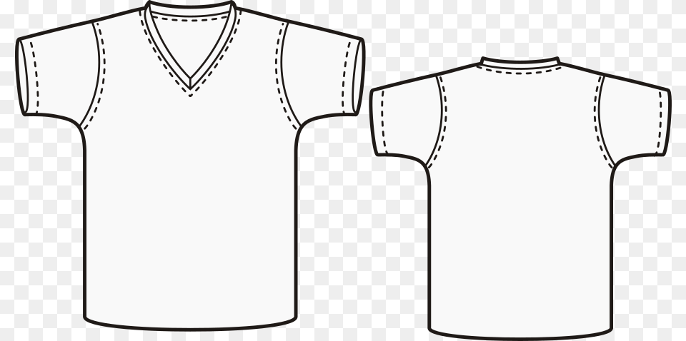 Jersey Drawing T Shirt Huge Freebie For Powerpoint V Neck T Shirt Sewing Pattern, Clothing, T-shirt, Undershirt Free Png Download