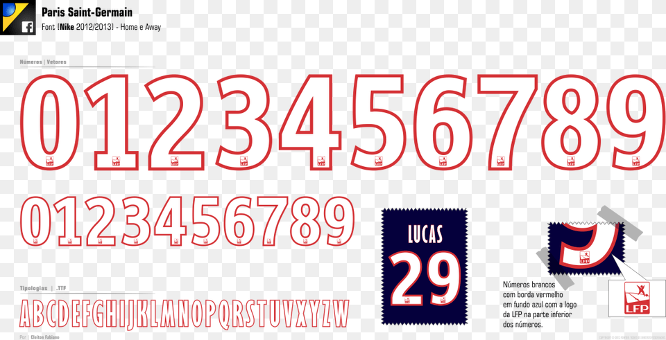 Jersey Numbers Fonte Paris Saint Germain, Text, License Plate, Transportation, Vehicle Free Png Download