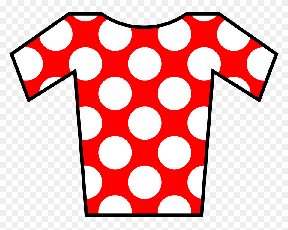 Jersey White Dots On Red, Pattern, Clothing, T-shirt, Polka Dot Free Png Download