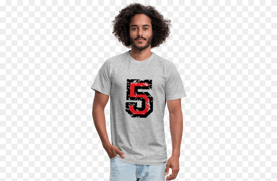 Jersey With Number 5 On It T Shirt, Clothing, T-shirt, Adult, Male Free Transparent Png