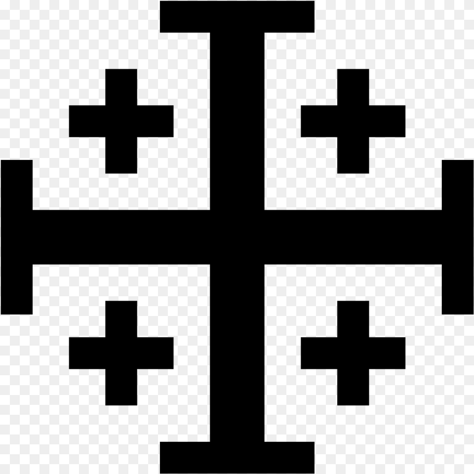 Jerusalem Cross, Gray Free Transparent Png
