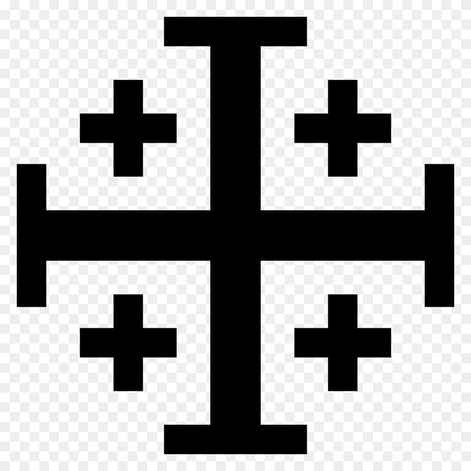 Jerusalem Cross, Gray Free Png Download
