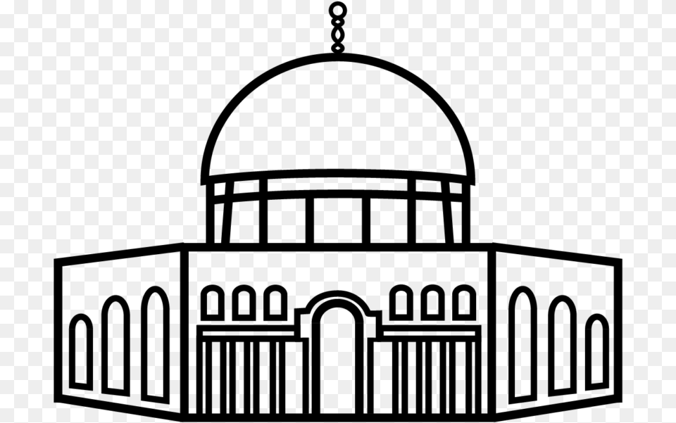 Jerusalem Dome Of The Rock Dome Of The Rock Clipart, Gray Png Image