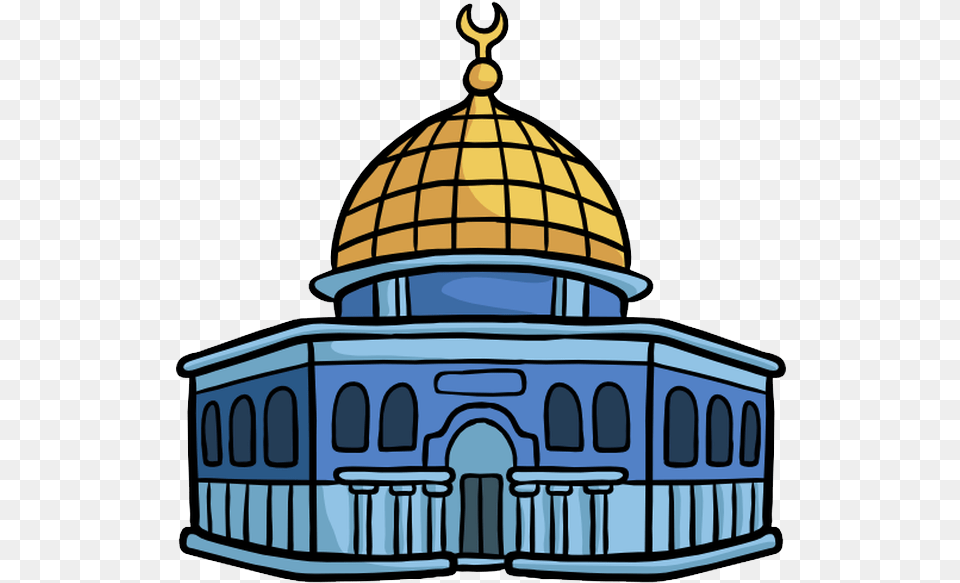 Jerusalem Drawing Aqsa Dome Of The Rock Drawing Easy, Architecture, Building, Mosque Free Transparent Png