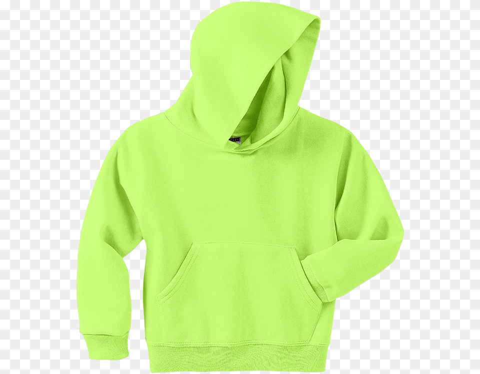 Jerzees Neon Green Hoodie Jerzees Neon Green Hoodie, Clothing, Hood, Knitwear, Sweater Png