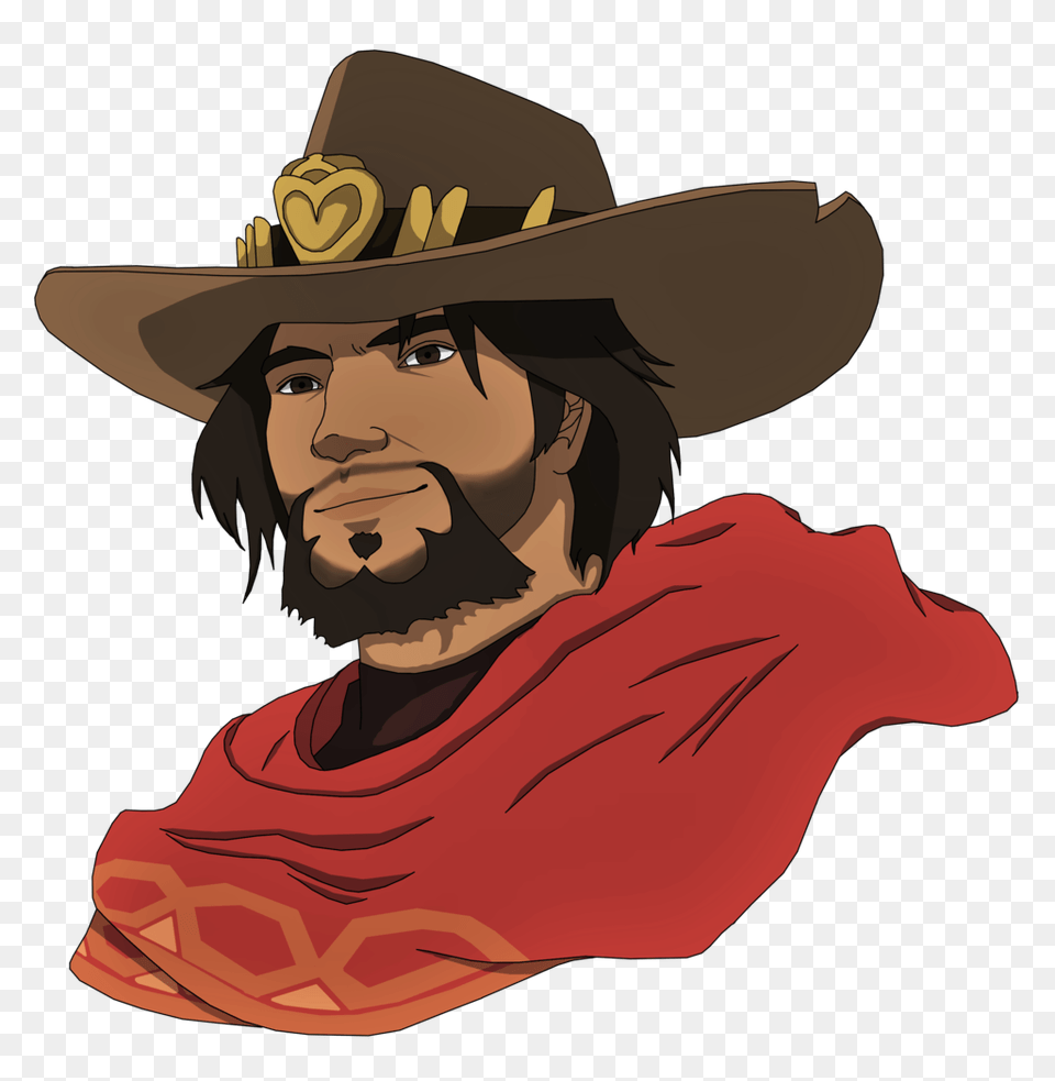 Jesse Mccree, Hat, Clothing, Person, Adult Free Transparent Png