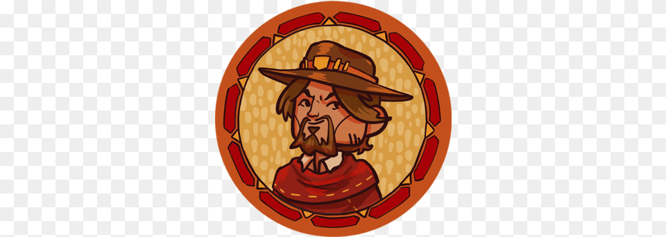 Jesse Mccree Cartoon, Clothing, Hat, Person, Face Png Image