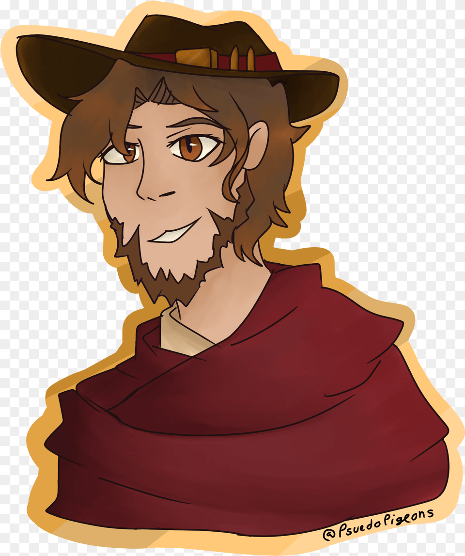 Jesse Mccree Cartoon, Clothing, Hat, Adult, Female Free Png Download