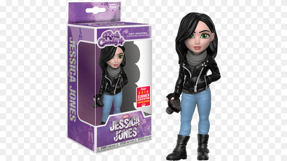 Jessica Sdcc18 Rock Candy Figure Jessica Jones Rock Candy, Clothing, Coat, Jacket, Adult Free Png Download