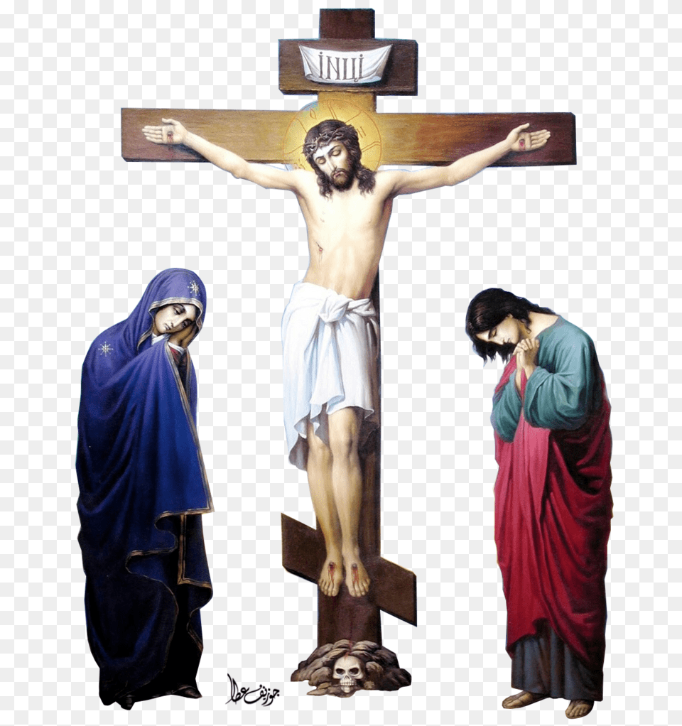 Jesus, Cross, Symbol, Adult, Female Png