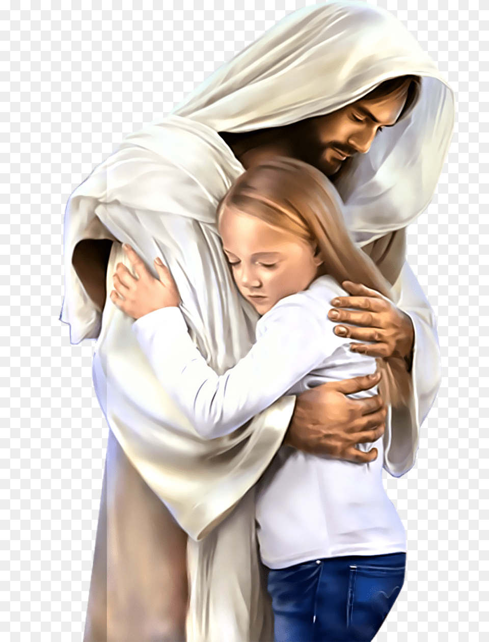 Jesus, Hugging, People, Person, Adult Png Image