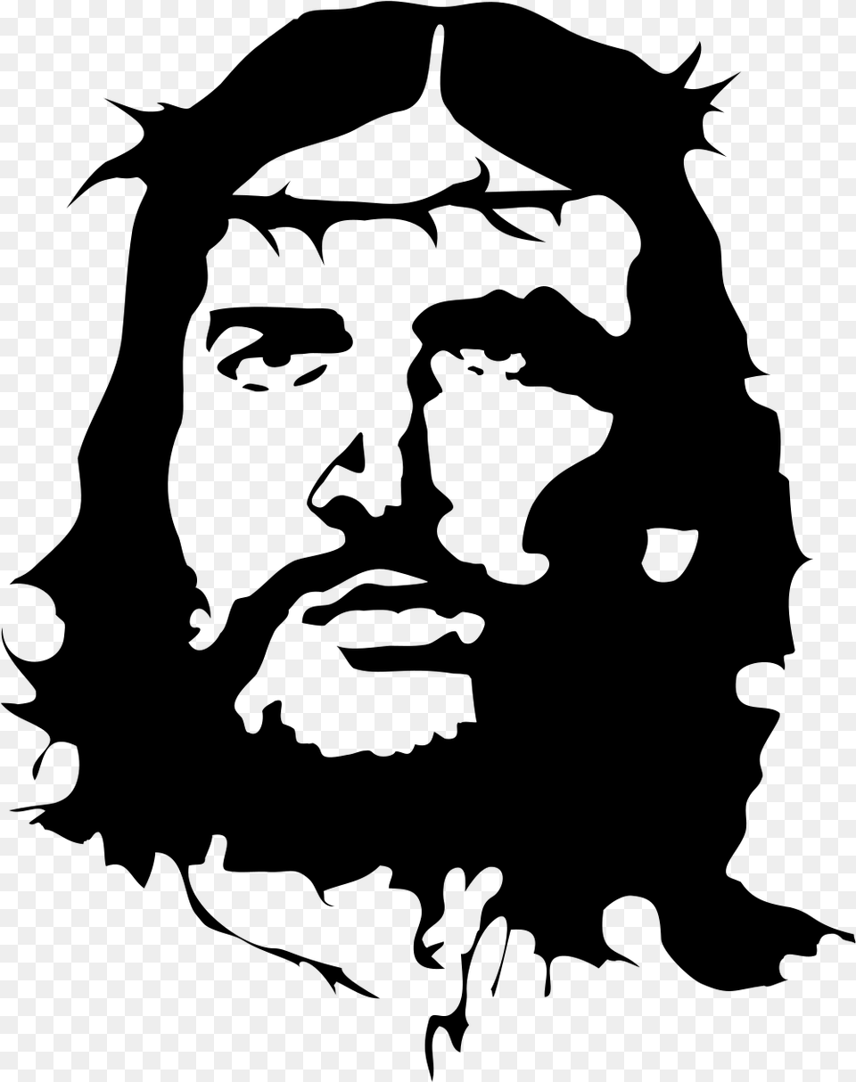 Jesus As Che Guevara, Gray Free Png