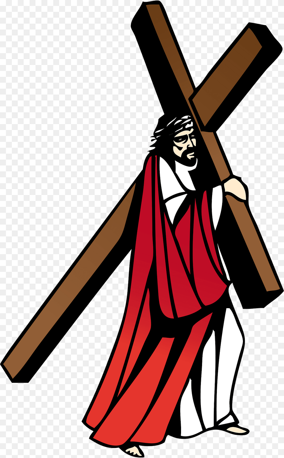 Jesus Carrying The Cross Clipart, Symbol, Adult, Fashion, Female Free Png