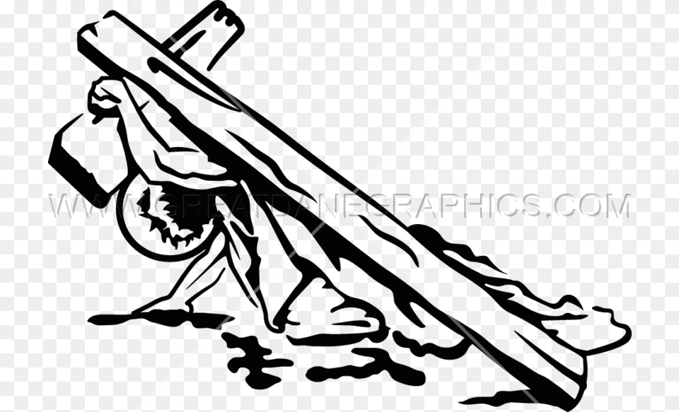 Jesus Carrying The Cross Jesus Carrying The Cross, People, Person, Cannon, Weapon Free Png