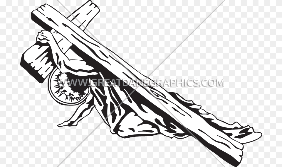 Jesus Carrying The Cross Jesus Carrying The Cross Transparent Vector, Wood, Bow, Weapon, Symbol Png