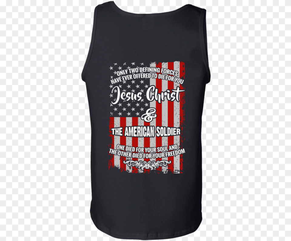 Jesus Christ And The American Soldier Tank Tops Apparel Active Tank, Clothing, T-shirt, Tank Top Png