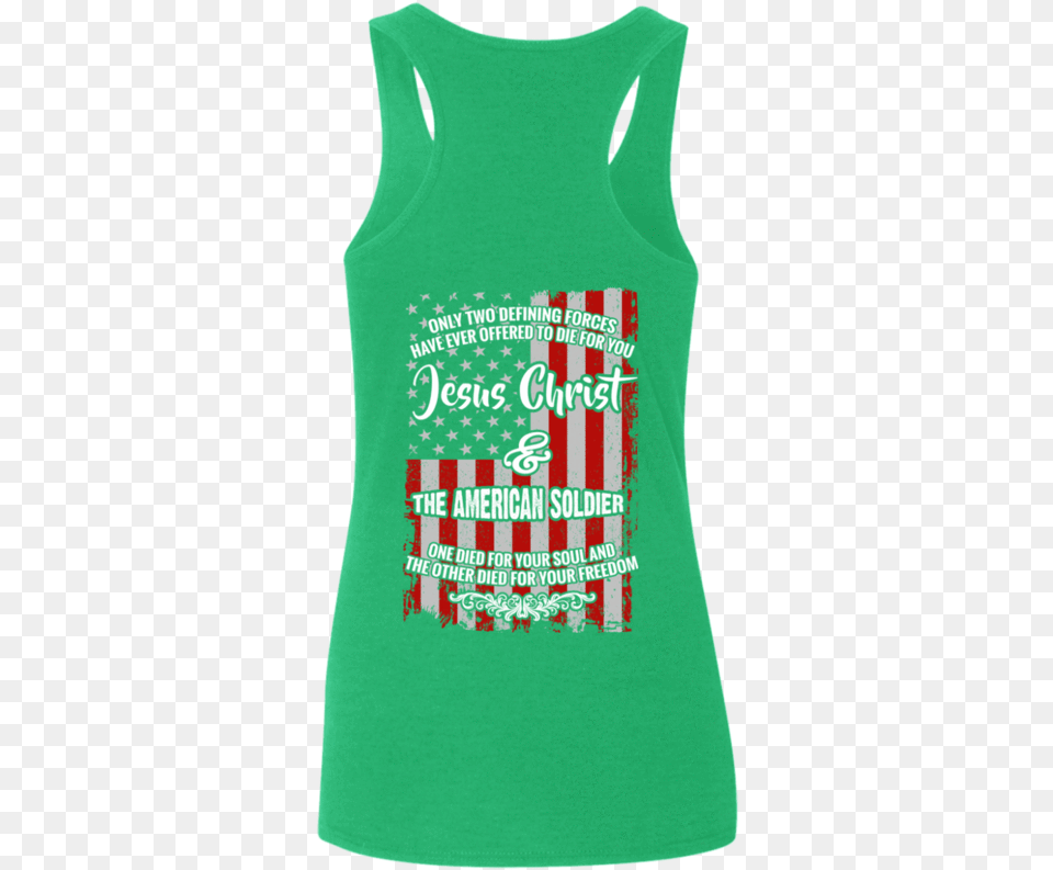 Jesus Christ And The American Soldier Tank Tops Apparel Active Tank, Clothing, Tank Top, T-shirt, Shirt Png