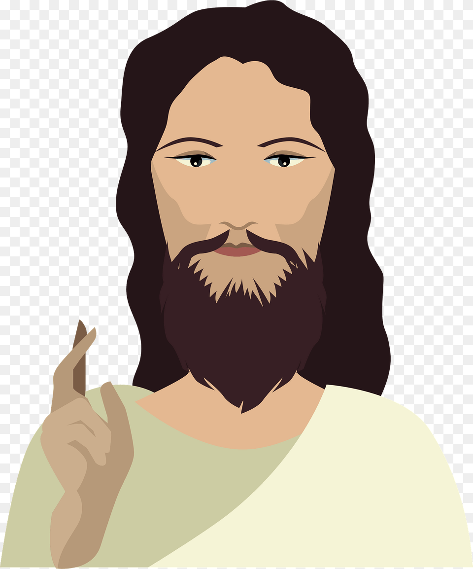 Jesus Christ Clipart, Head, Person, Beard, Face Free Png Download