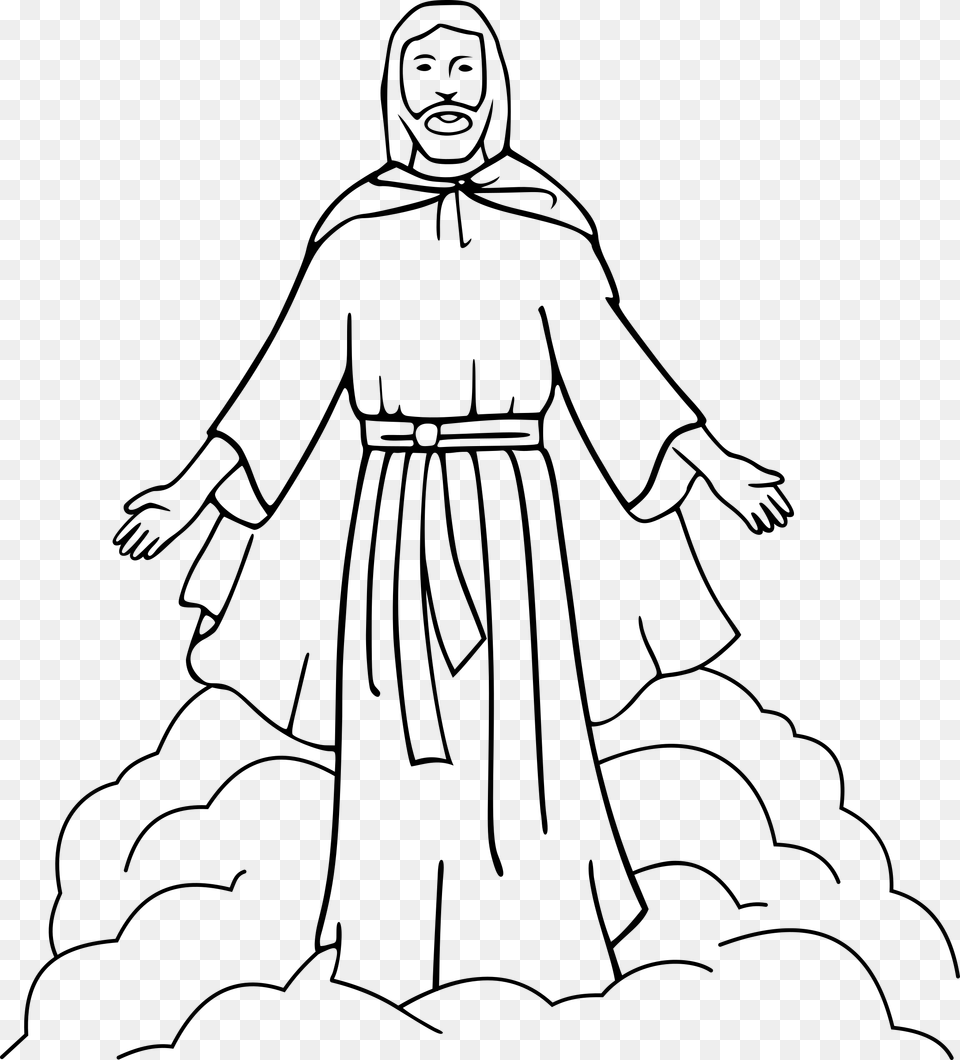 Jesus Christ Clipart Jesus Black And White, Gray Png Image