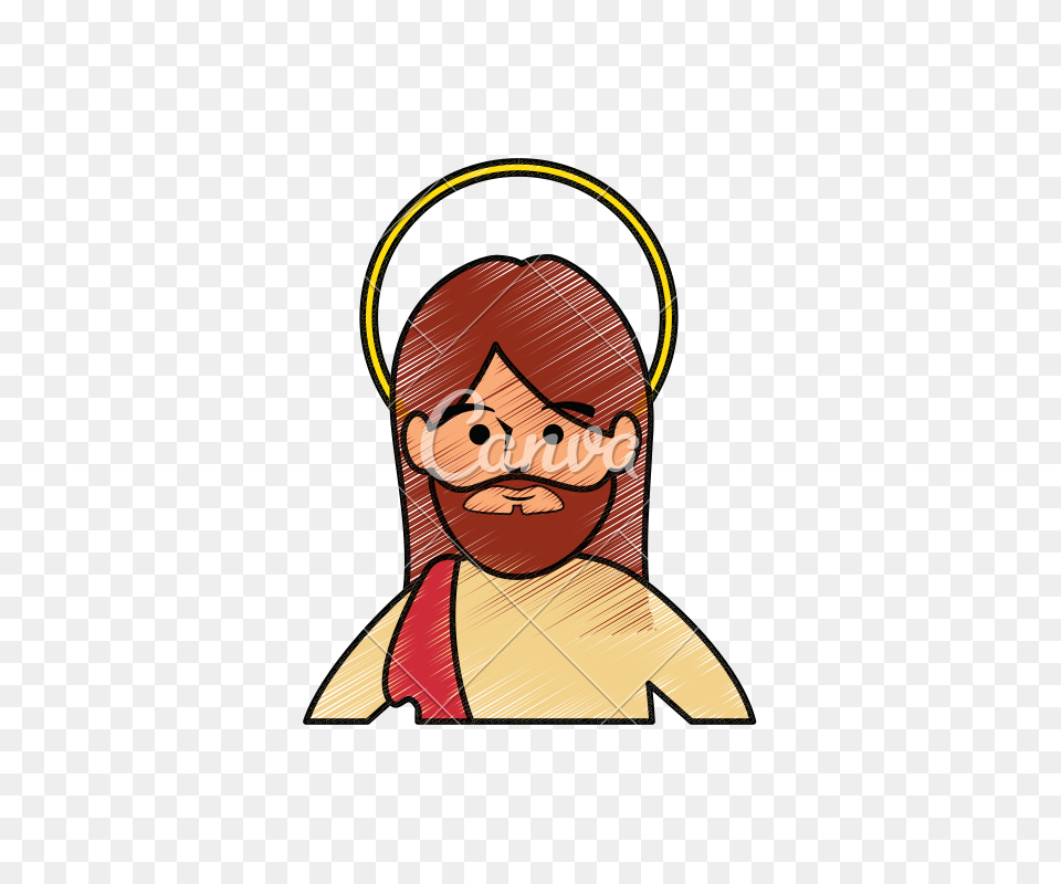 Jesus Christ Face Cartoon, Person, Head, Photography, Portrait Png