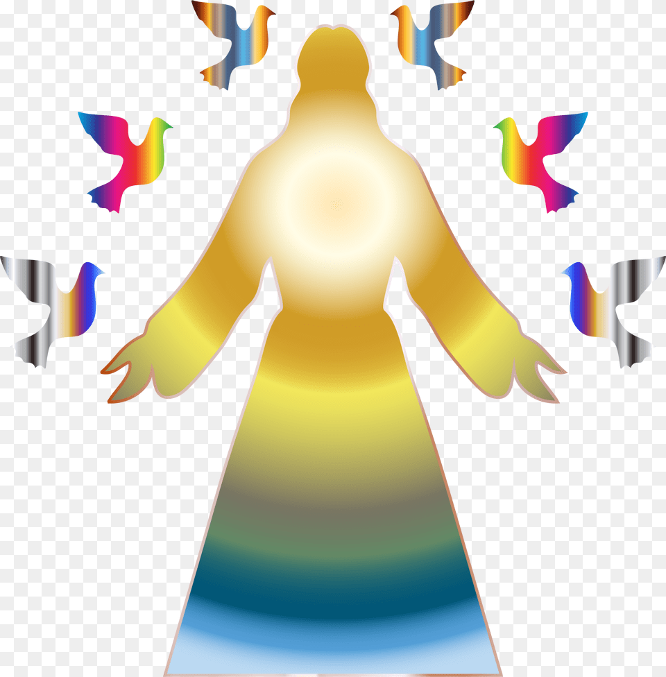 Jesus Christ Prismatic Glow Jesus Clipart, Lighting, Art, Graphics, Fashion Png Image