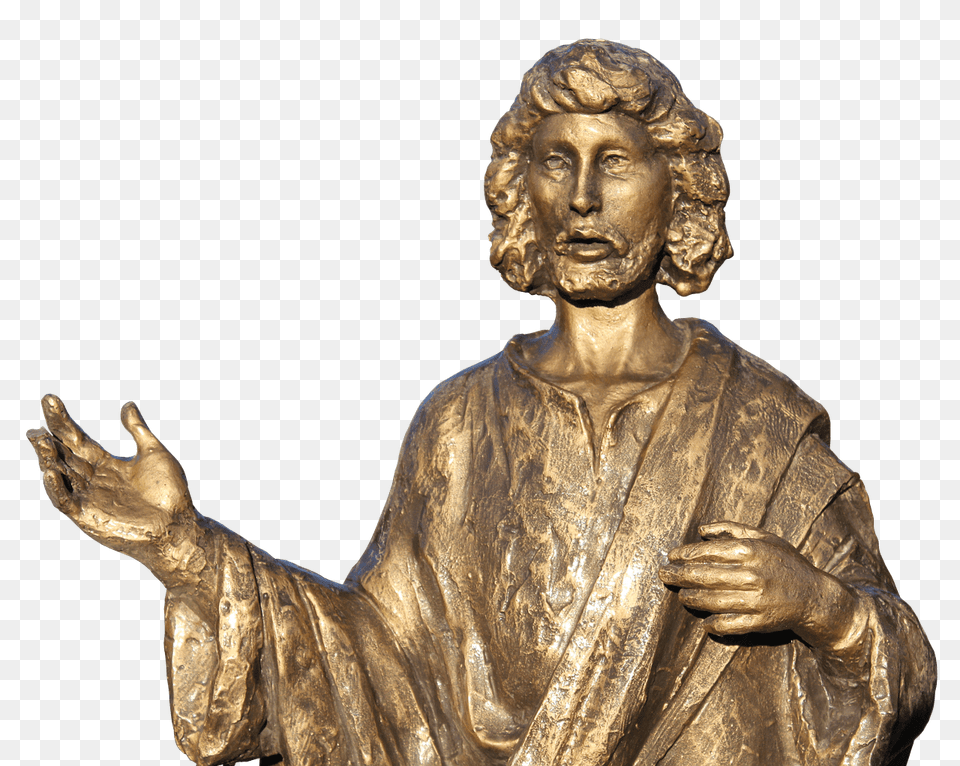 Jesus Christ Small Statue, Bronze, Adult, Art, Male Png