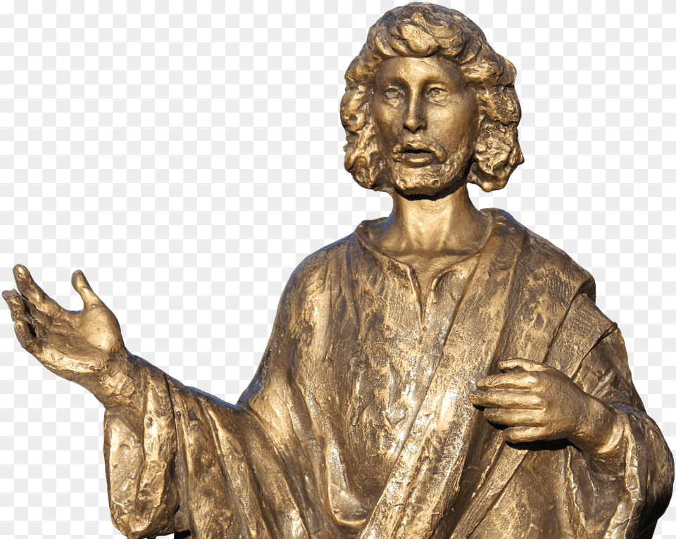 Jesus Christ Small Statue Gold Jesus, Bronze, Adult, Art, Male Free Png