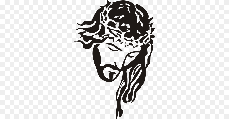 Jesus Christ Stencil Art, Baby, Person, Face, Head Png Image