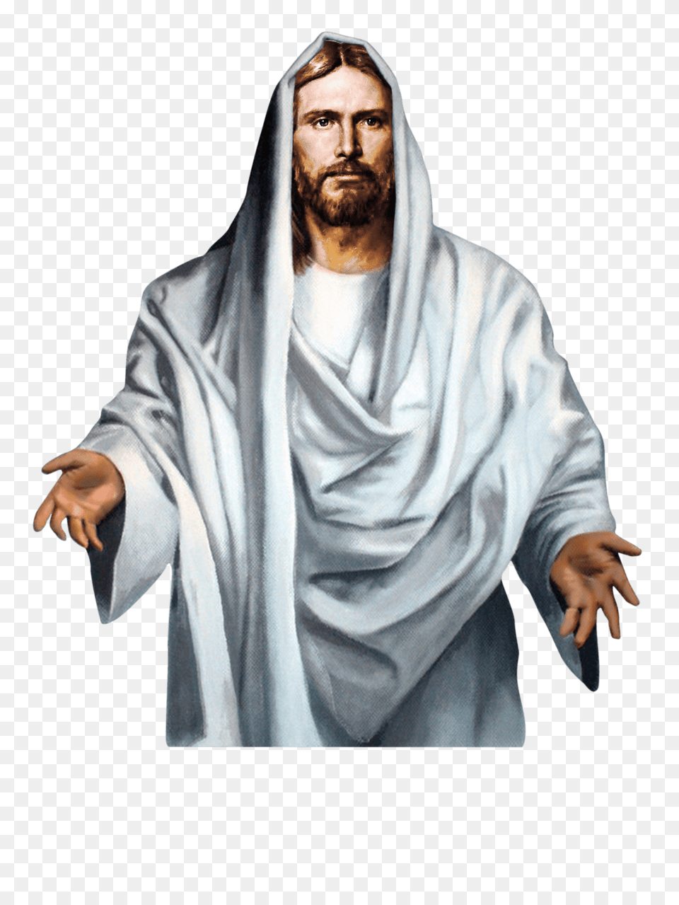 Jesus Christ White, Fashion, Adult, Person, Man Png Image