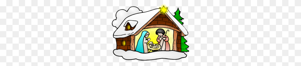 Jesus Christmas Clip Art Happy Holidays, Architecture, Rural, Outdoors, Nature Png Image
