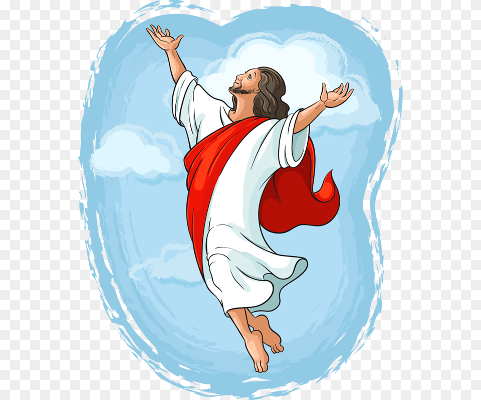 Jesus Clipart Ascension Day Jesus Lives Easter Story Coloring Book, Adult, Female, Person, Woman Free Transparent Png